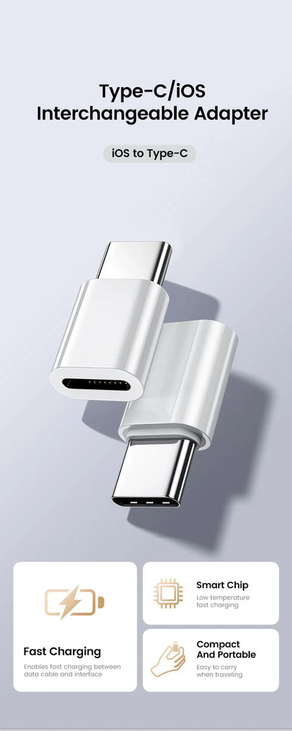 Type C To Lightning Adapter Type C Male To Lightning Female Converter High Speed Charging/Transfer Adapter for iphone 15 16