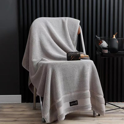 1/2/3pcs Grey Bath Towels Set for Adults - Absorbent Luxury Cotton Towels for Bathroom Home Hotel Beauty Salon Beach Gift Towels
