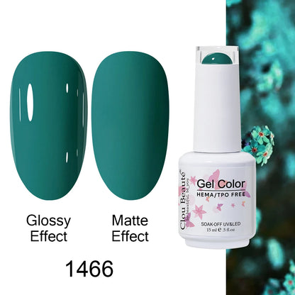 Clou Beaute Gel Nail Polish Neon Brown Royal Blue Red Green Pastal Nude Nail Art Varnishes Gel Lacquer Top Coat UV Gel Nail