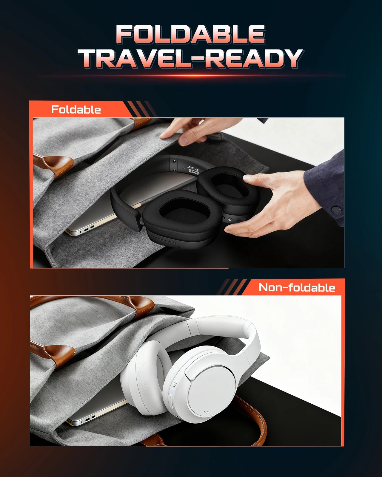 NUBWO HG04 Trådlöst Gaming Headset – Dubbel 2.4GHz & Bluetooth 5.3 80h Batteritid 3 EQ-lägen Riktad Mikrofon PS5 PC Xbox Switch