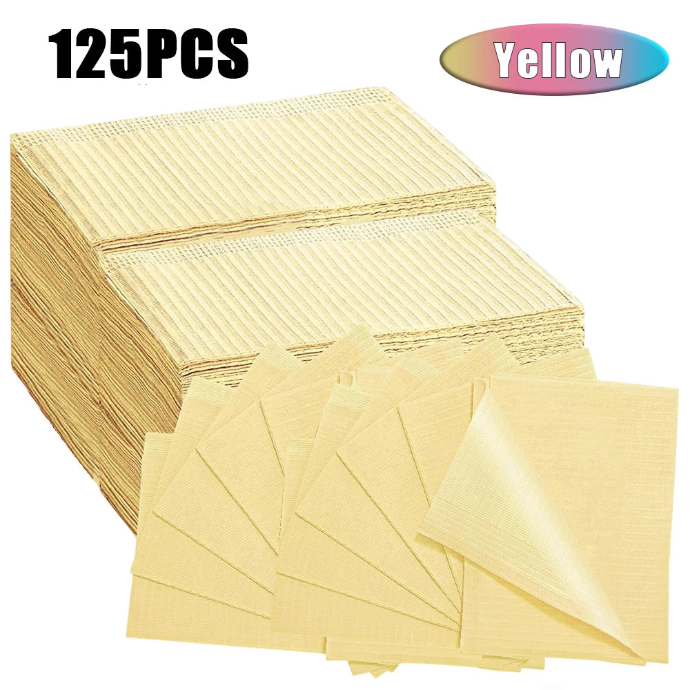 5-125pcs Disposable Waterproof Tattoo Bibs 10 Colors Tattoo Clean Wipes Pad Table Covers Patient Dental Napkins Accessories