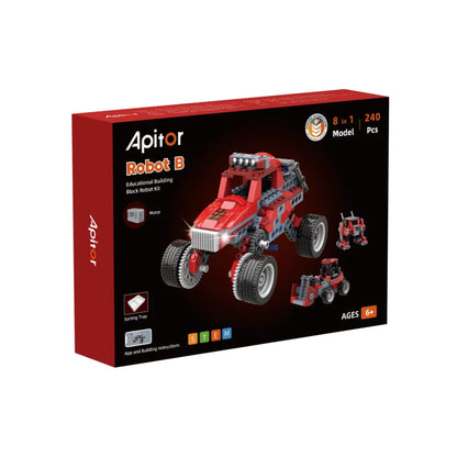Apitor Robot B 8-i-1 motoriserad byggsats – 240 delar