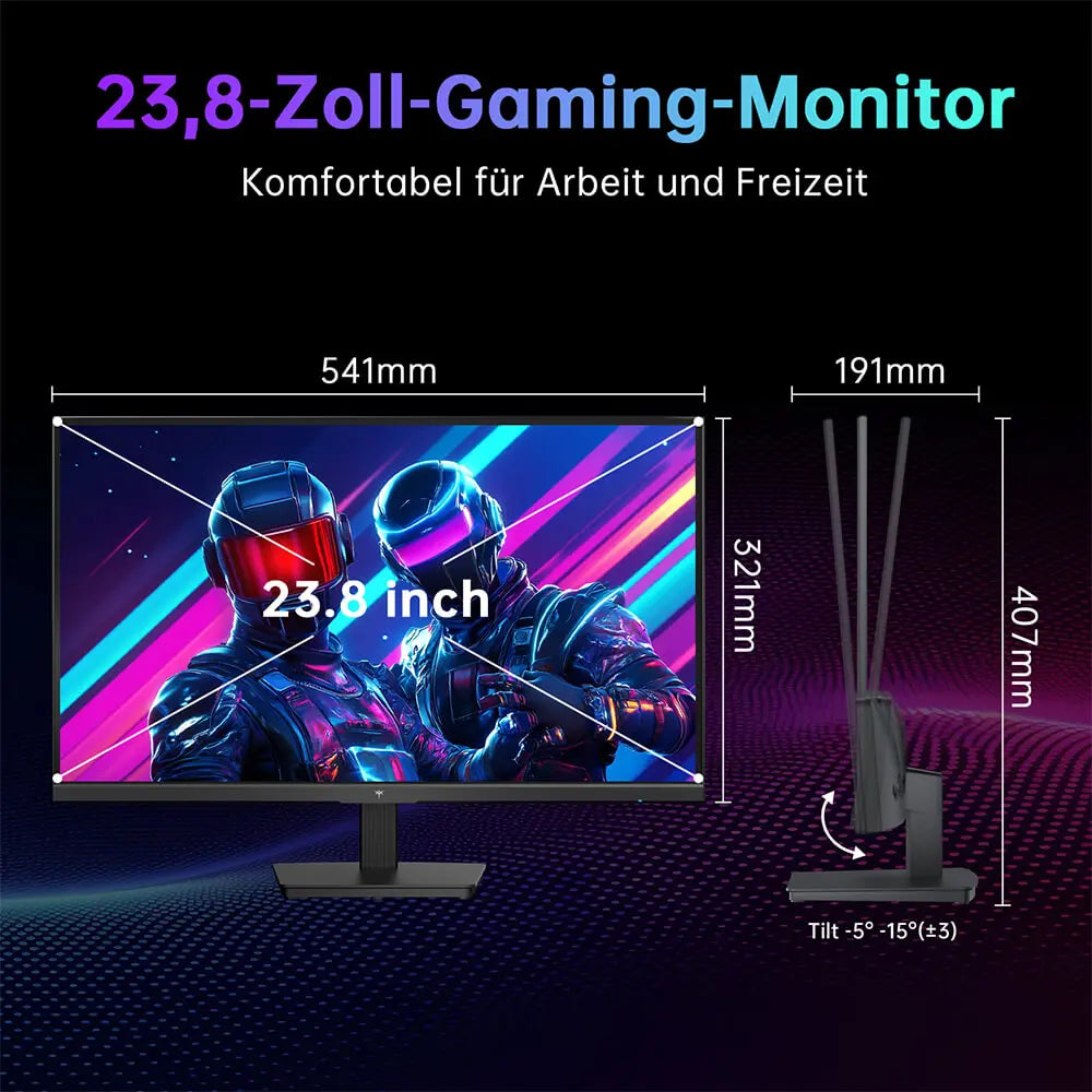Hot KTC H24B9S-2 144Hz Gaming Monitor, 23.8' FHD IPS Display, 178° Wide Viewing Angle, 113% SRGB, 16.7M Colors, Low Blue Light, 280 cd/m², HDMI & VGA, VESA 75x75mm Mount, Smooth Gaming & Daily Productivity