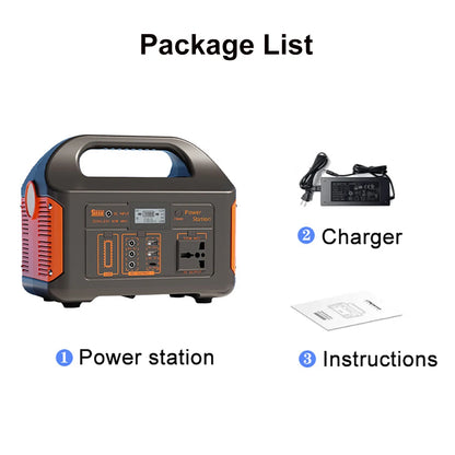 Gaiaray Portable Power Station 500W 300W 200W 100W Solar Generator UPS LiFePO4 Battery LED Light Solar Charging Station for Home Outdoor Emergency Power Bank