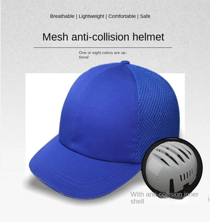 Bump Hat for Safety Baseball Cap Style Hard Hats for Adult Men Women Breathable Lightweight for Head Protection Short Brim