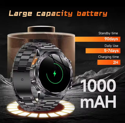 New Military T-Rex 3 Ultra 1000mAh Battery Smart Watch IP68 Waterproof Fitness Track Flashlight Heart Rate Sports Smartwatch Men