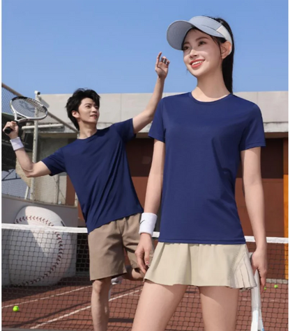 Herr Sport T-Shirt 2026 – Quick Dry Logotryck Brodyr Kortärm O-ringad Andningsbar 8 Färger S–4XL
