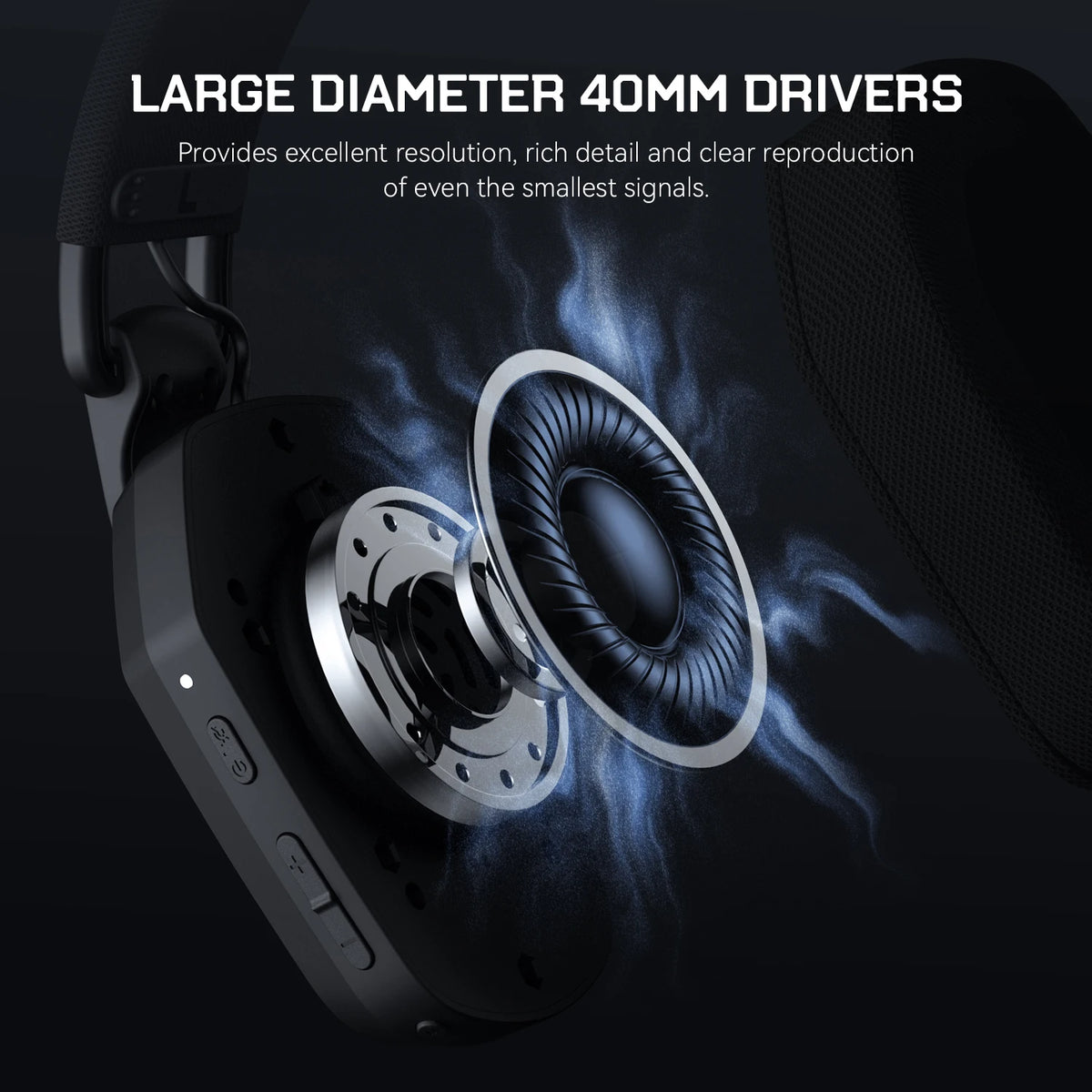 EKSA G19BT 2.4GHz Wireless Gaming Headphones Bluetooth 5.4 3.5mm Headset 30ms Low Latency 40mm RGB Hidden Mic 35H Foldable PC