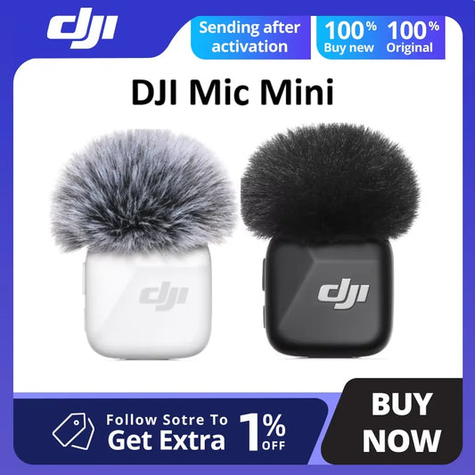 DJI Mic Mini trådlös streamingmikrofon för mobil – brusreducering och flera set