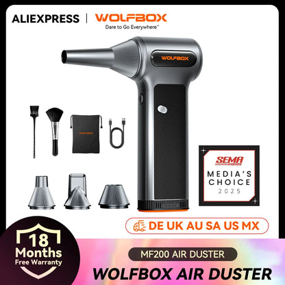 WOLFBOX MF200 sladdlös luftblåsare med tre hastigheter