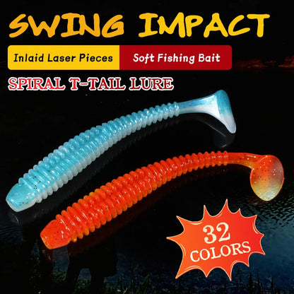 Supercontinent Impact Ring Shad Fishing Lure Soft 63mm 80mm 97mm Plastics Baits Swimbait Jigging Lure Artificial Baits