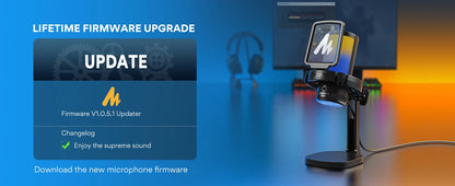 MAONO DGM20 USB Gaming Microphone for PC with RGB Light Noise Reduction Tap-to-Mute Gain Control for Discord Streaming Podcast
