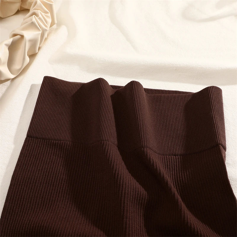 Women Ribbed Sexy High Waist Mini Slim Skirt,Versatile for Office Pencil Skirt Solid Color Soft Stretchy Short Skirt All-Season