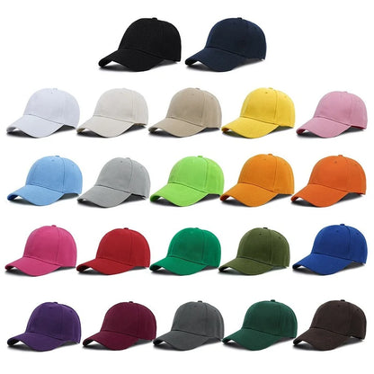 Anpassningsbar Bomullskeps Brodyr Tryck – 18 Färger 54–60cm Justerbar Unisex Hip Hop Snapback Volymrabatt Profilkläder Reklamkeps