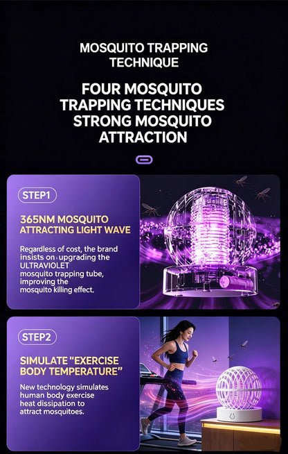 Portable Electric Mosquito Killer Lamp USB UV Light Insect Trap Indoor Home Bedroom Mute Bug Zapper Mosquito Repellent Light