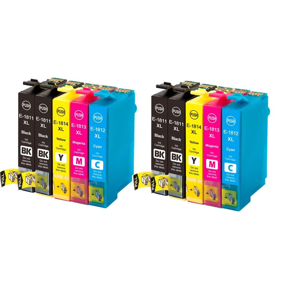 Bläckpatroner 18XL T1811 till Epson Expression Home XP – svart, cyan, magenta och gul