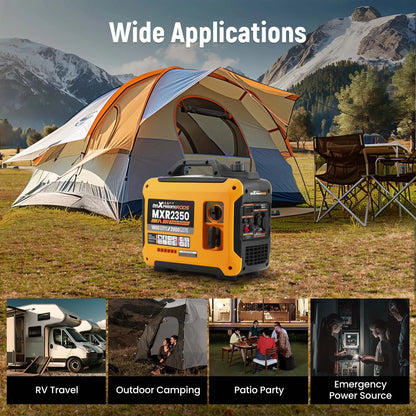 Bärbar 4-takts inverter-elverk 2kW 230V med USB-port för camping och husbil
