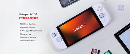 MOBAPAD M12 S Gaming Controller for Switch 2 with TMR Sticks, Mechanical Buttons, 9-Axis Gyro Motion Control, Power-Saver Mode