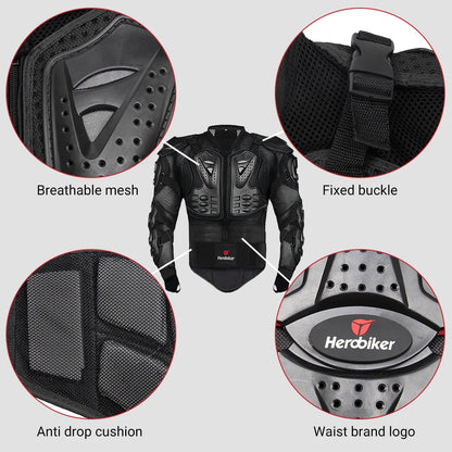 Motorcycle Armor Anti-Fall Wear-Resistant Motorbike Body Armor Jackets Motocross Riding Equipment Back Chest Protector S-5XL
