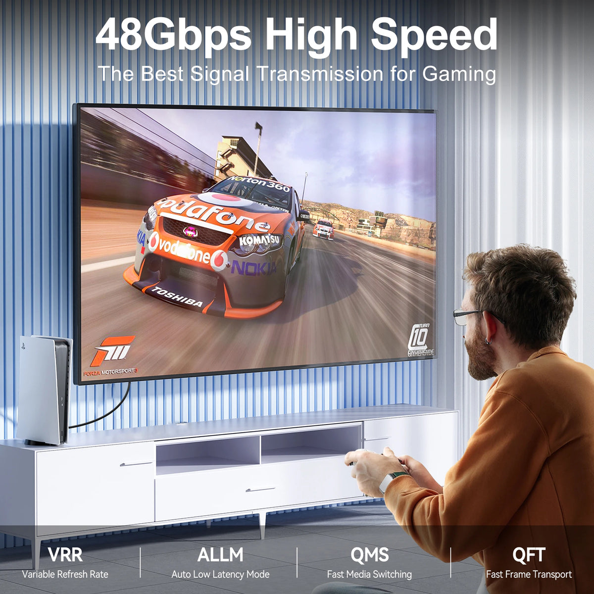 8K HDMI 2.1-kabel 8K@60Hz 48Gbps ARC HDCP Ultra High Speed HDR