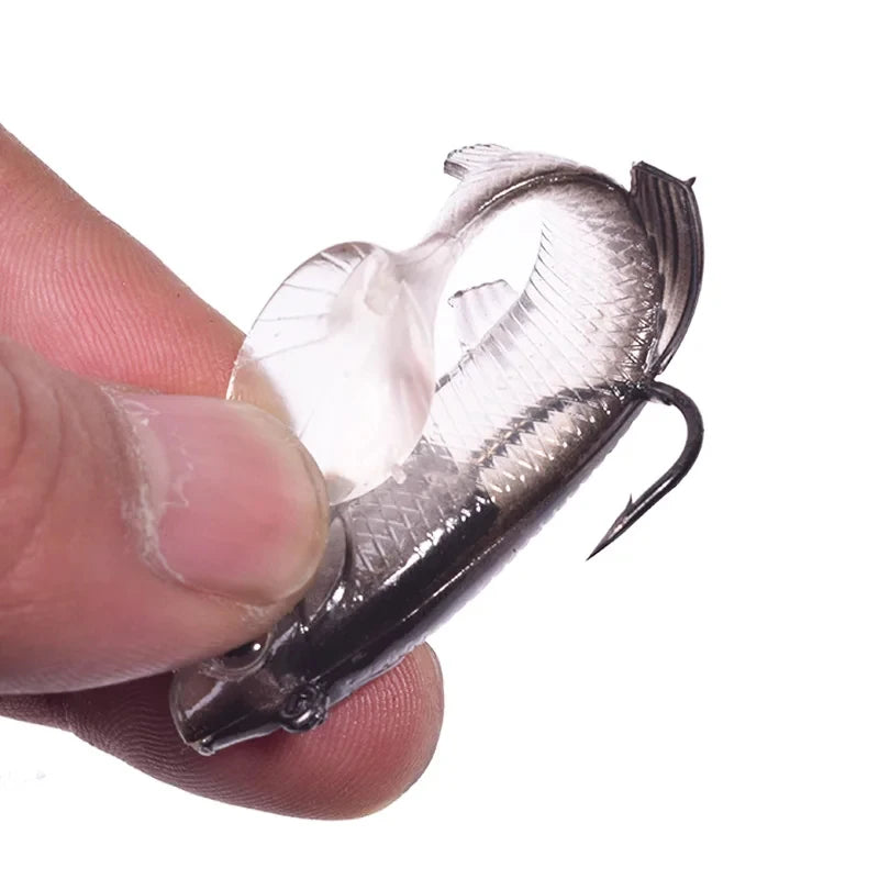 Wobblers Silicone Soft Bait 7.5cm 12g T Tail Swimbait Artificial Rubber Bait Pike for Bass Carp Fishing Lures