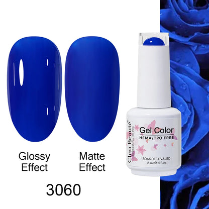 Clou Beaute Gel Nail Polish Neon Brown Royal Blue Red Green Pastal Nude Nail Art Varnishes Gel Lacquer Top Coat UV Gel Nail