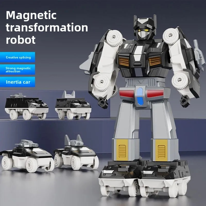 Magnetisk Transformerrobot – Polisbil Förvandlas till Giant Mecha-Robot Lysande Detaljer Pojkar 14+ År Hot Toys 2026