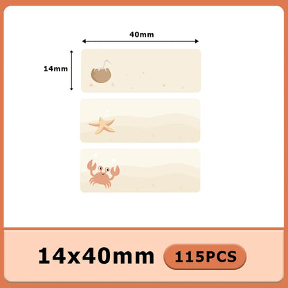 Termiska Etikettrullar Mönster & Färg – Kompatibla med Marklife P11 P12 Phomemo D30 DELI Q2 Brother – 12x40mm 14x40mm 14x50mm 2026