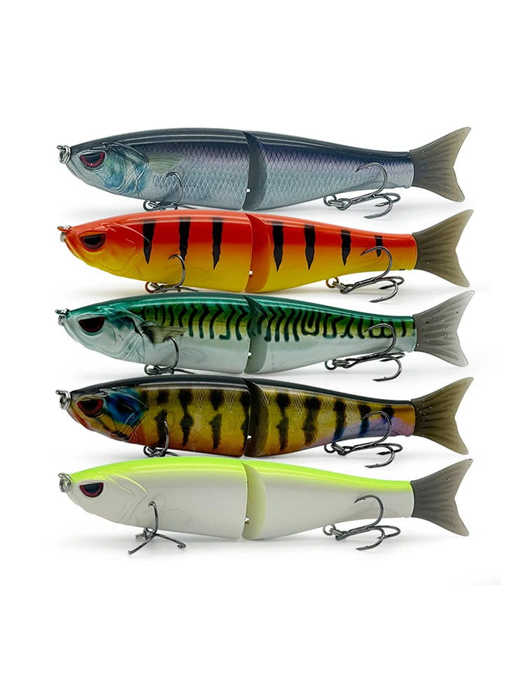 65.5g/19g Two Sizes of Bionic Multi-Section Lure Plastic Hard Baits for Submerged Sea Fishing, Suitable for All Sizes of Fish