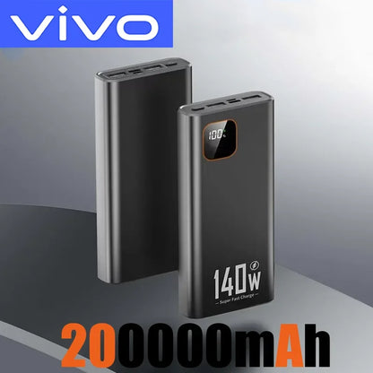 VIVO 140W 500000mAh Ultra Capacity Power Bank Super Fast Charging Portable Battery Charger For IPhone Samsung 2026 New