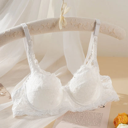 Women's Lace Push Up Bra 32-40 B/C Cup Sexy Hollow Out Bras Plus Size Female  Thin Bralette Embroidery Breathable Underwear