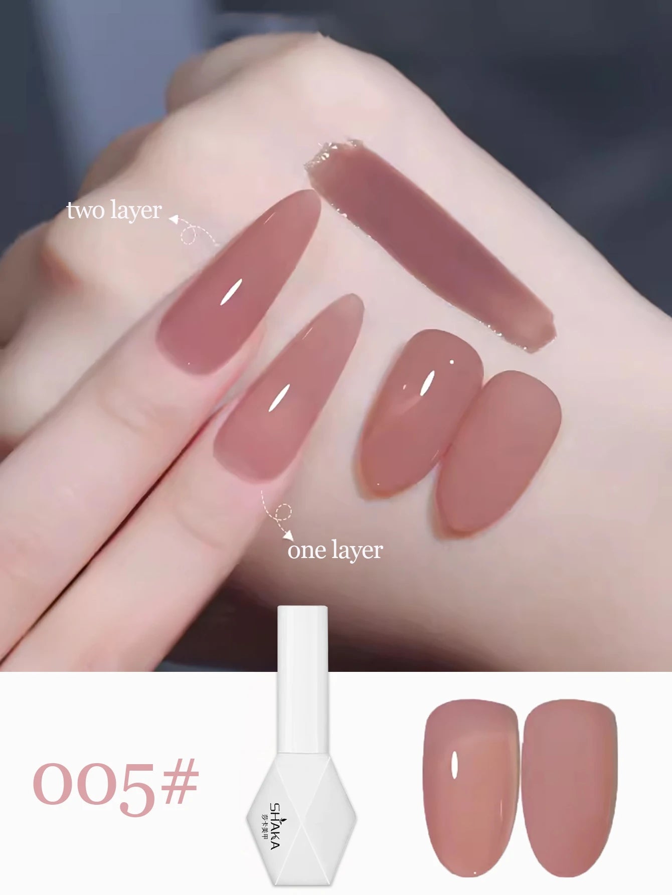 1-24pcs WS Jelly Jade Nude Pink Gel Nail Polish Natural Pink Translucent Color LED UV Gel Soak Off For Home Salon Nail Art DIY
