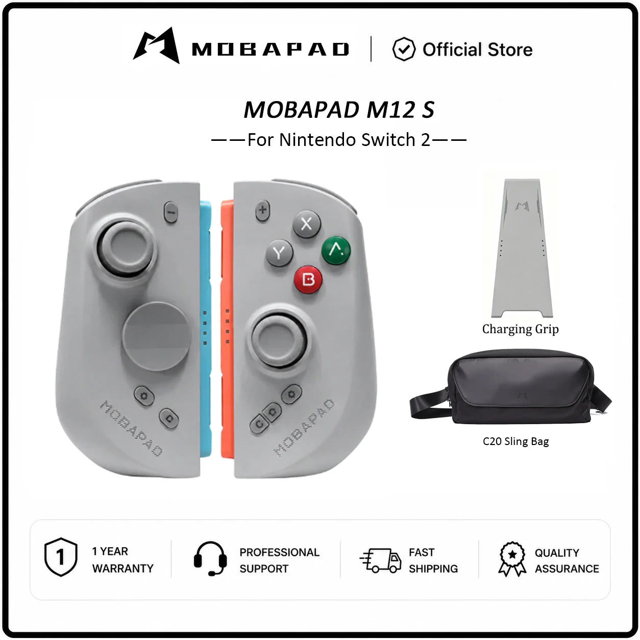 MOBAPAD M12 HD / M12 S Joypad for Nintendo Switch 2 with TMR Joystick HD Vibration Mechanical Buttons Remap Macro Gamepad