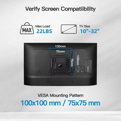 TV Monitor TV Mounts LCD LED Monitor Wall Mount Bracket Adjustable TV Screen Holder TV Frame Support For 10-32 Inches TV