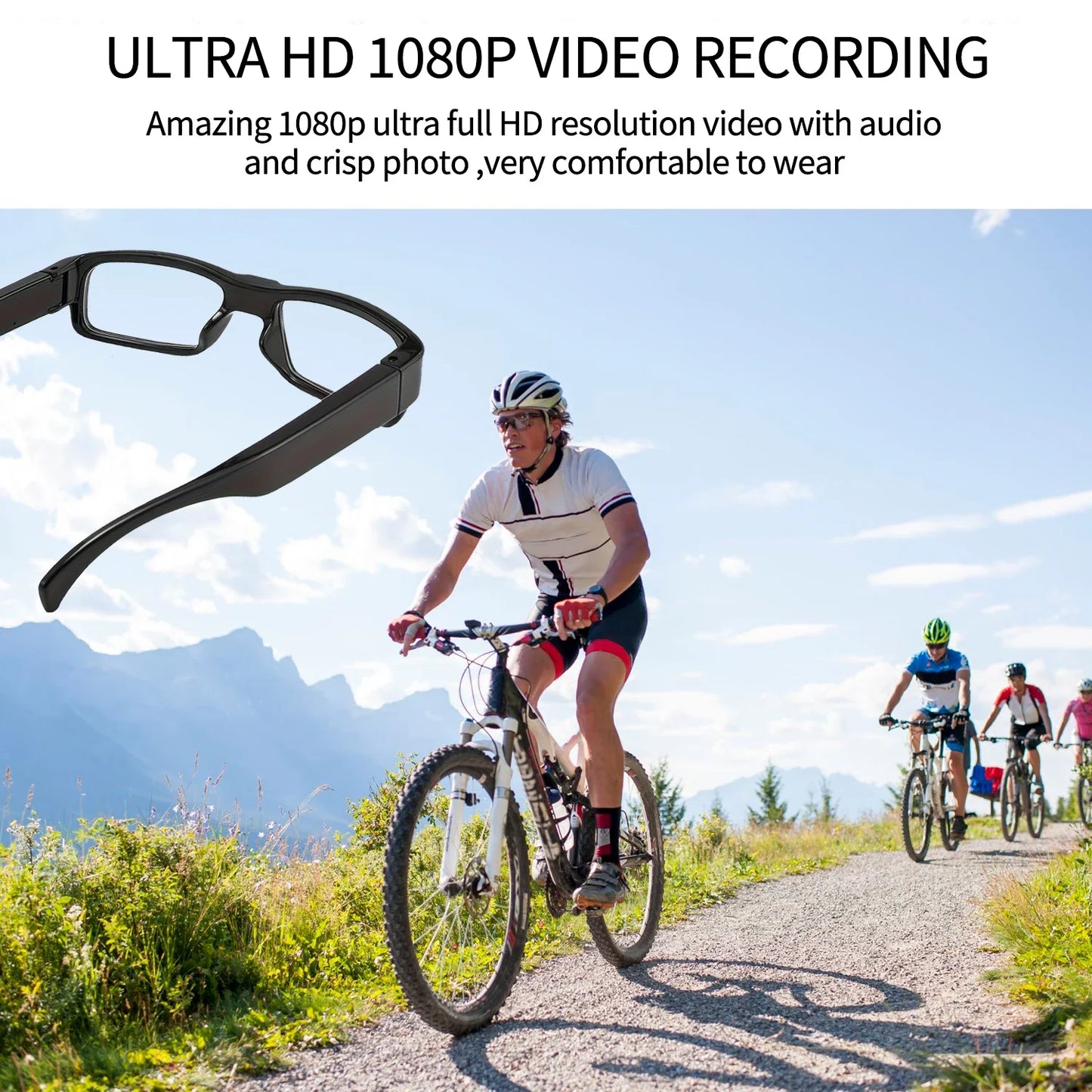 Camera Glasses Sports Action 1080P HD Video Recording Photos Taking for Cycling Outdoor Activities Action Glasses Camera