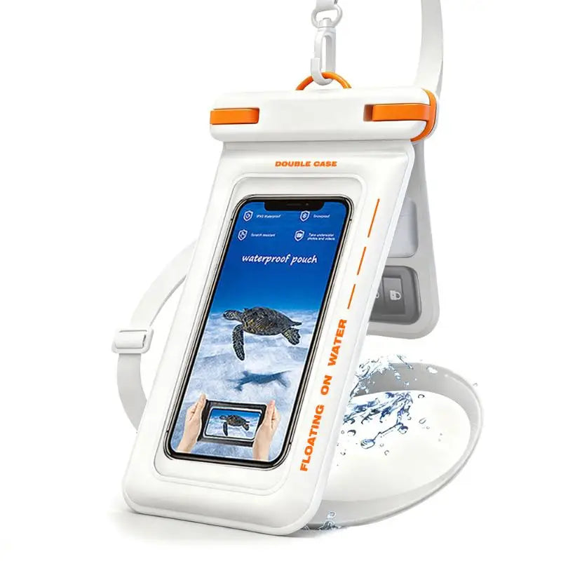 Vattentätt Mobilfodral med Flytfunktion – IPX8 30m, Transparent PVC, Passar upp till 7", iPhone & Samsung