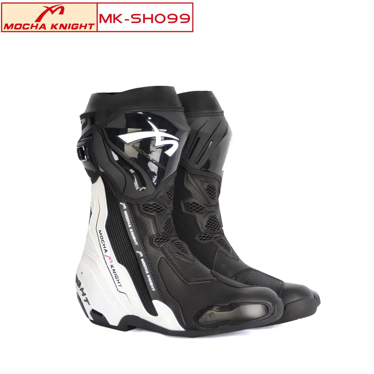 Racingstövlar MK099 i läder – proffsstövlar för bana och offroad, unisex 35–46