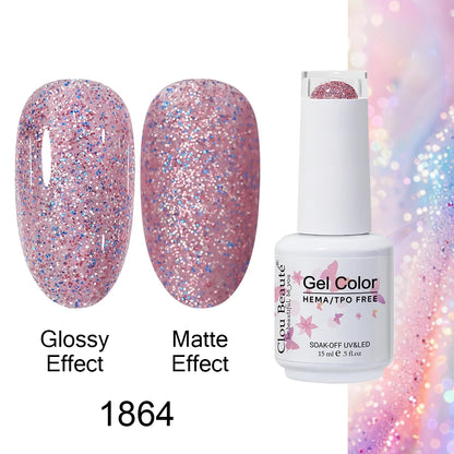 Clou Beaute Gel Nail Polish Neon Brown Royal Blue Red Green Pastal Nude Nail Art Varnishes Gel Lacquer Top Coat UV Gel Nail