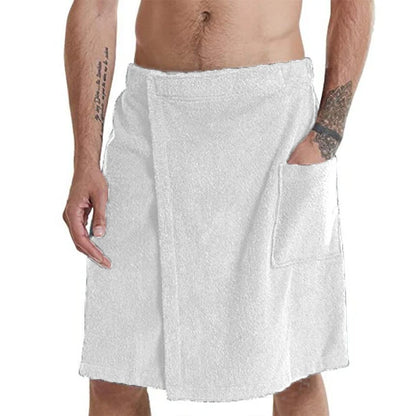 YOMDID Men Soft Wearable Bath Towel With Pocket Bathrobes Shower Wrap Sauna Gym Swimming Holiday Spa Beach Towel Toalla De Playa