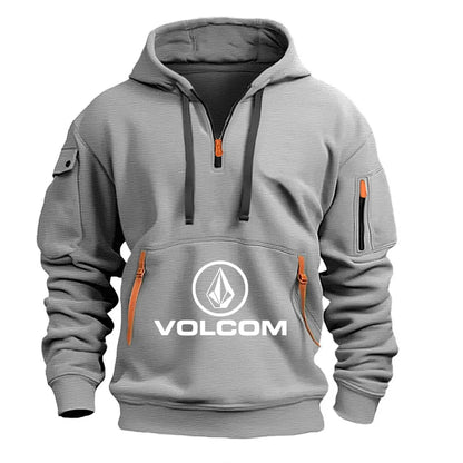 Half Zip Hoodie Herr – Streetwear Sweatshirt Vår/Höst, Lös Passform, M–5XL