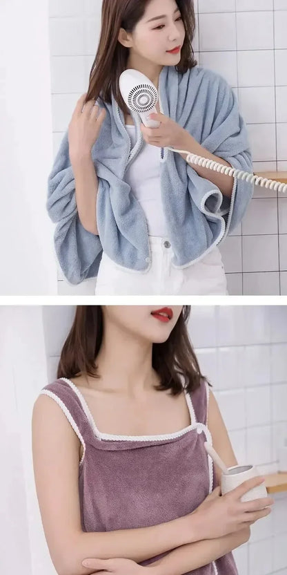 Womens Bath Towels Girls Wearable 135*80Cm Fast Drying Bathing Beach Spa Bathrobes Wash Clothing, Shower Bath And Gym Towel