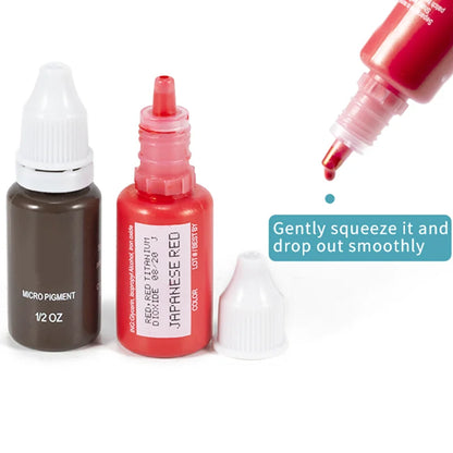 15ml Permanent Makeup Color Natural Eyebrow Dye Plant Tattoo Ink Microblading Pigments For Tattoos Eyebrow Lips Eyelash Set