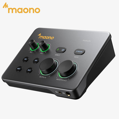 MAONO P2 USB-ljudinterface med dubbla XLR-ingångar