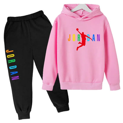 2-13 Years Boys Girls Simple Outfits Children Clothes Autumn Spring 2pcs Hoodie+Pants Letter Print Tracksuits  Kids Casual  Sets