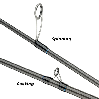 BIUTIFU Casting Spinning Lure Fishing Rods 1.68m 1.98m 2.1m 2.28m 2.4m 2.7m 3.0m 3.3m 2 Tips Baitcasting 3-80g Ultralight Fast Carbon Pole with Rod Tube Backpack For Seabass Bass Trout Pike