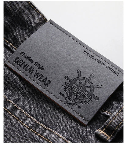 Tunna stretchiga denimjeans för män