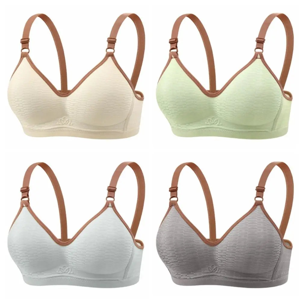 Close-fitting Wireless Deep V Bra Shockproof Anti-sagging Brassiere for Women Thin Lingerie Push Up Underwear Girls Ladies