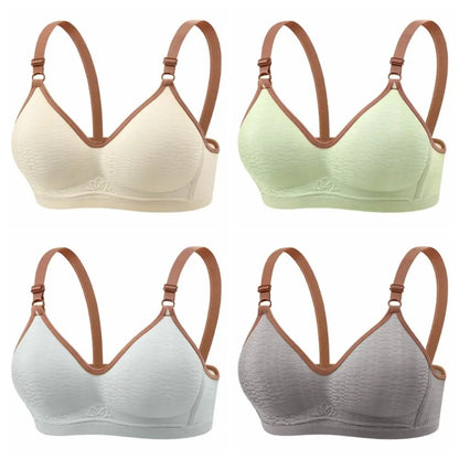 Close-fitting Wireless Deep V Bra Shockproof Anti-sagging Brassiere for Women Thin Lingerie Push Up Underwear Girls Ladies