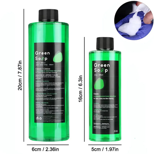 TRUE STAR Koncentrerad Grön Algtvål – 250ml 500ml Utspädning 1:10 Skumflaska Tatuering Piercing Rengöring 2026