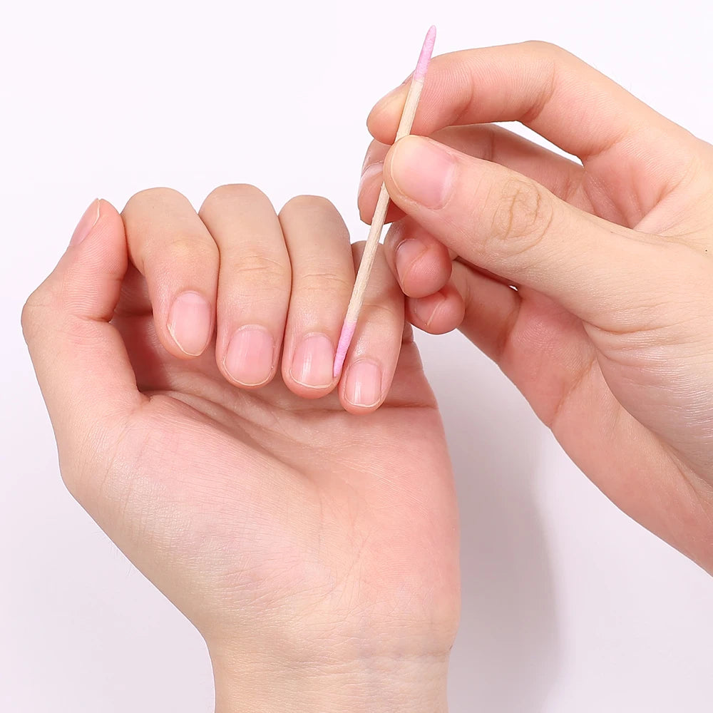 1/2/5/10PCS Nails Disposable Wood Cotton Swab Double Head Clean Sticks Manicure Cuticle Pusher Nail Polish Remover Art Tool